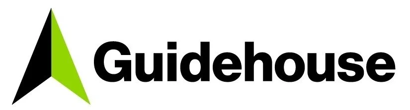 Guidehouse logo with a stylized green and black triangular symbol next to the word 'Guidehouse' in bold black letters.