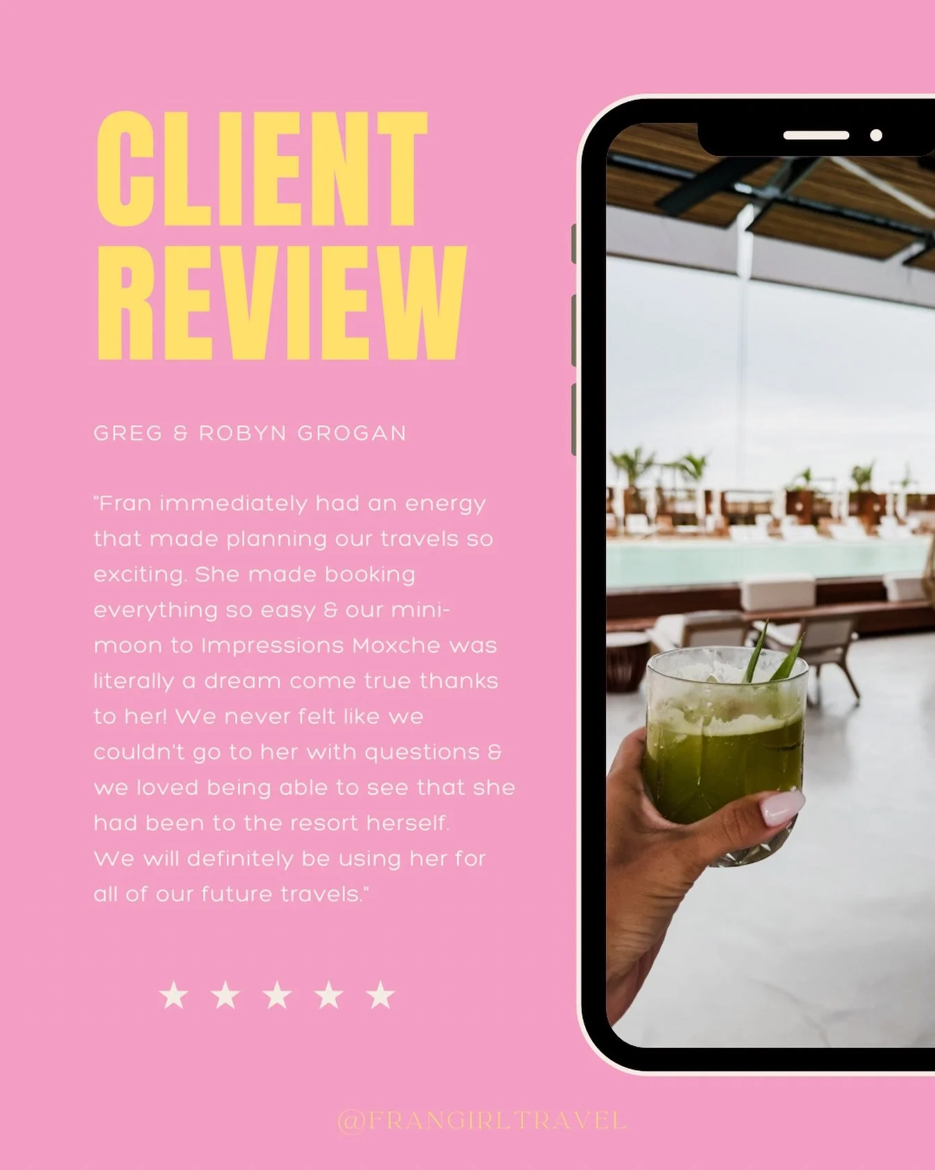 She came to me wanting Mexico but without the overwhelm.

So I handled the details, built the itinerary, and shared my personal resort faves.

All they had to do was show up and relax. 

#frangirltravel #algvcreator #playadelcarmenmexico