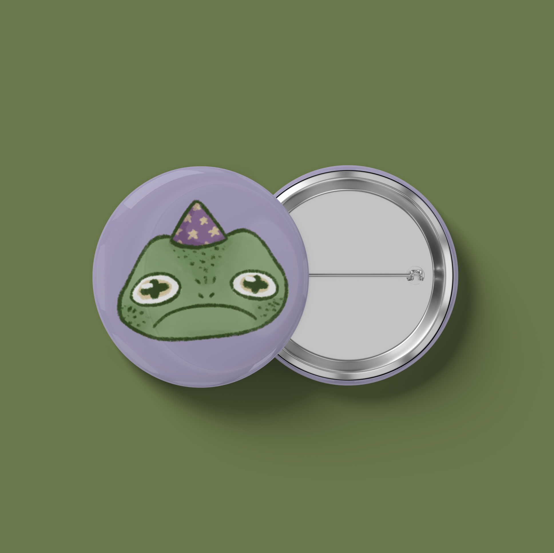 Bartholomew the Wizard Frog Button Badge