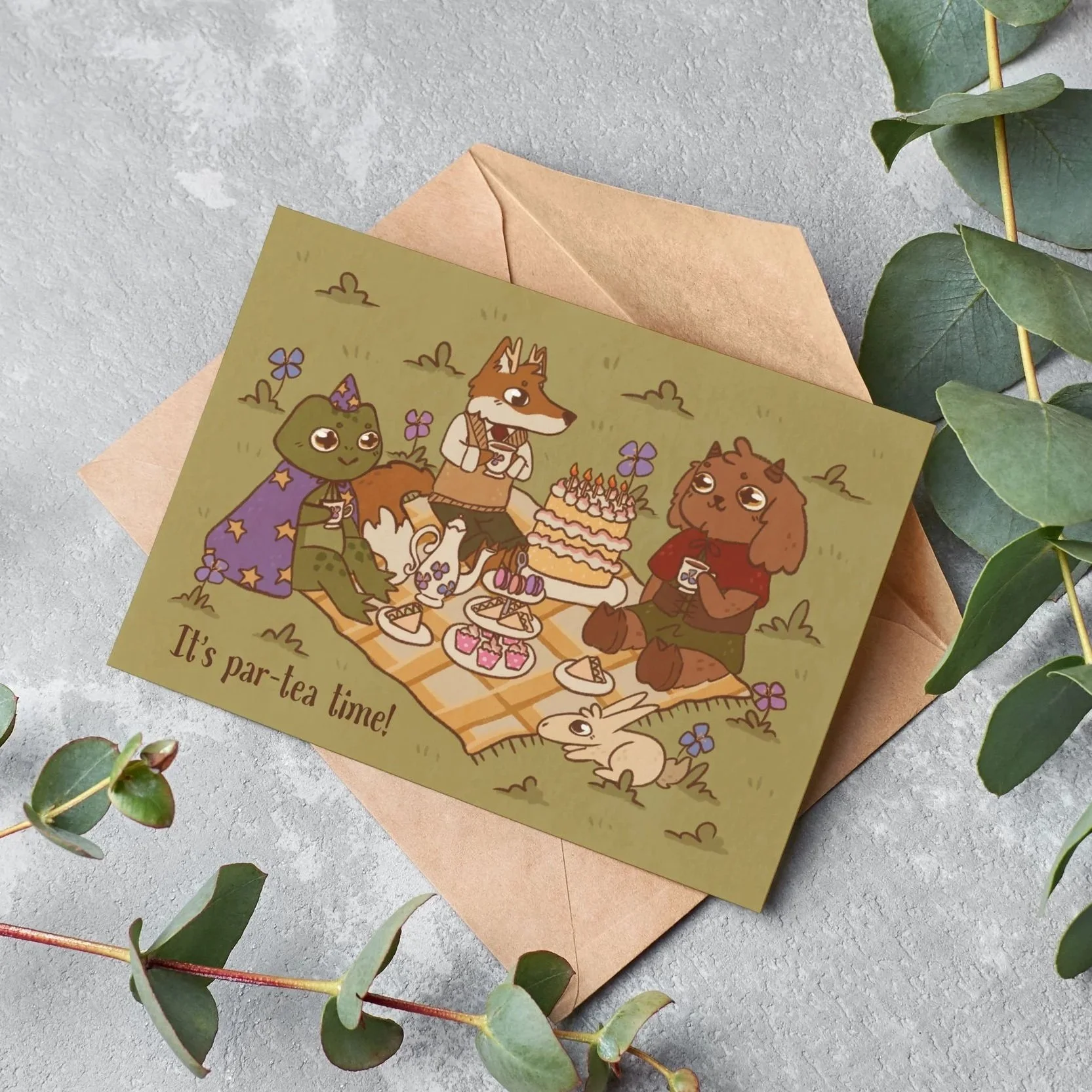 It's Par-Tea Time Greetings Card