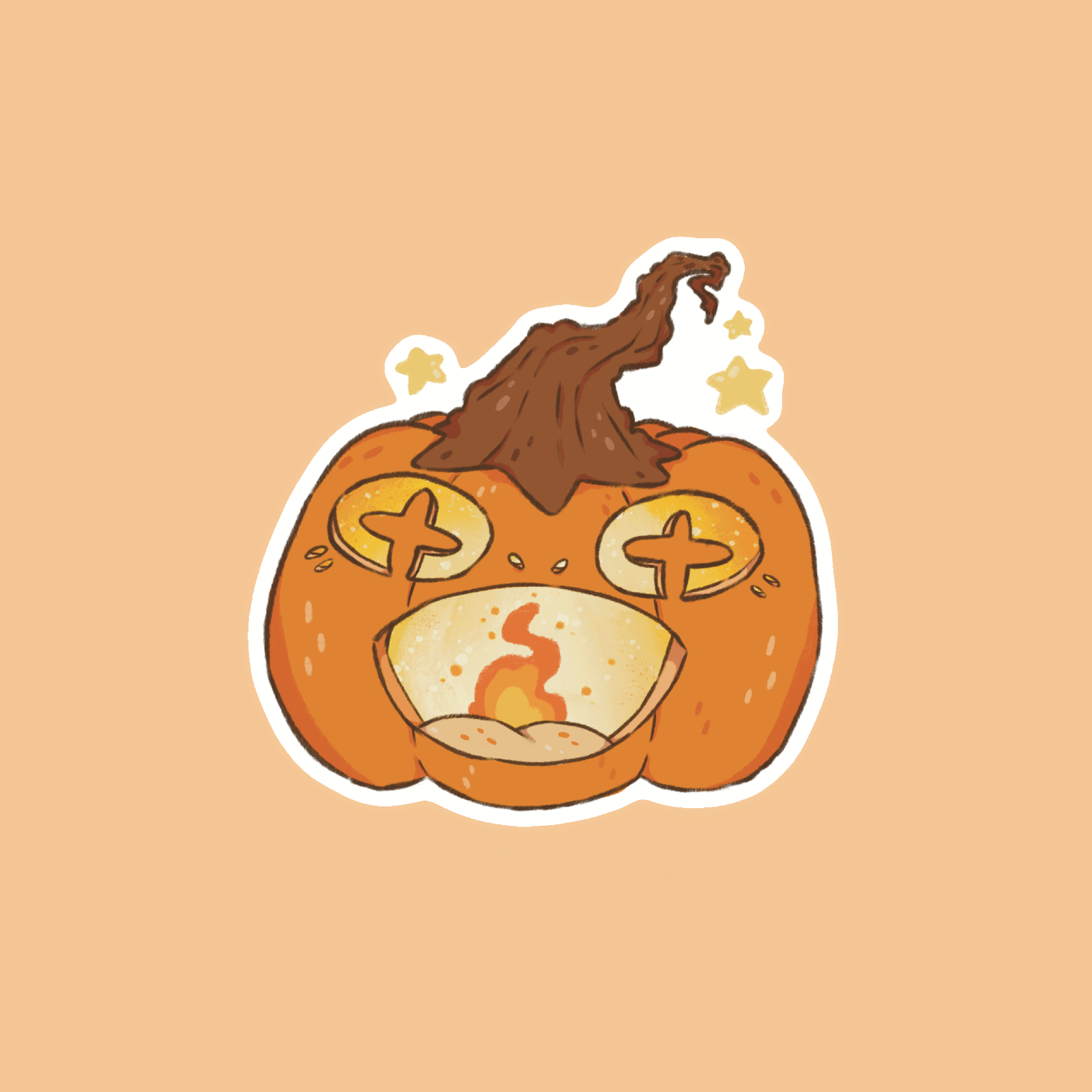Haunted Pumpkin Sticker