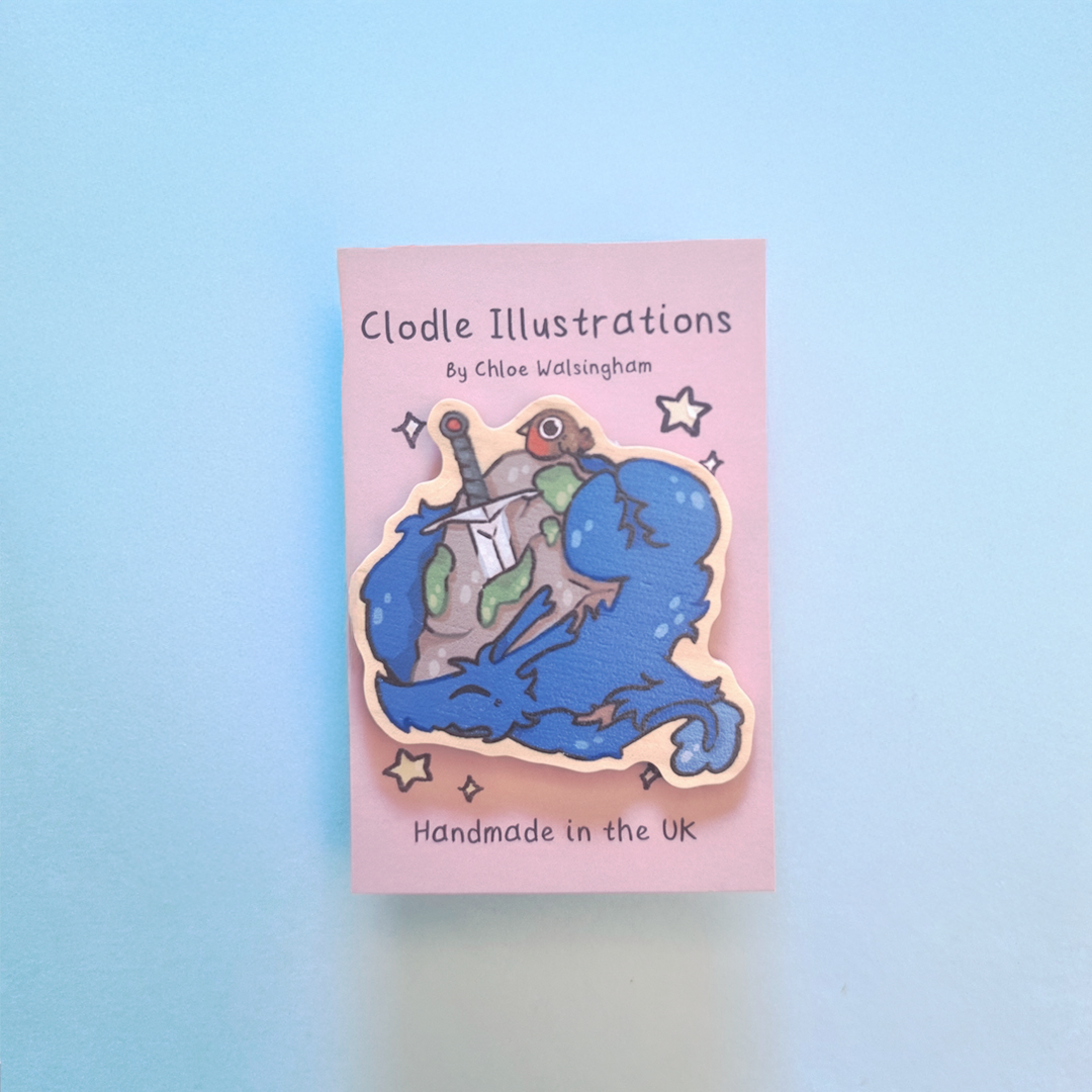 Sword in the Stone Wooden Pin