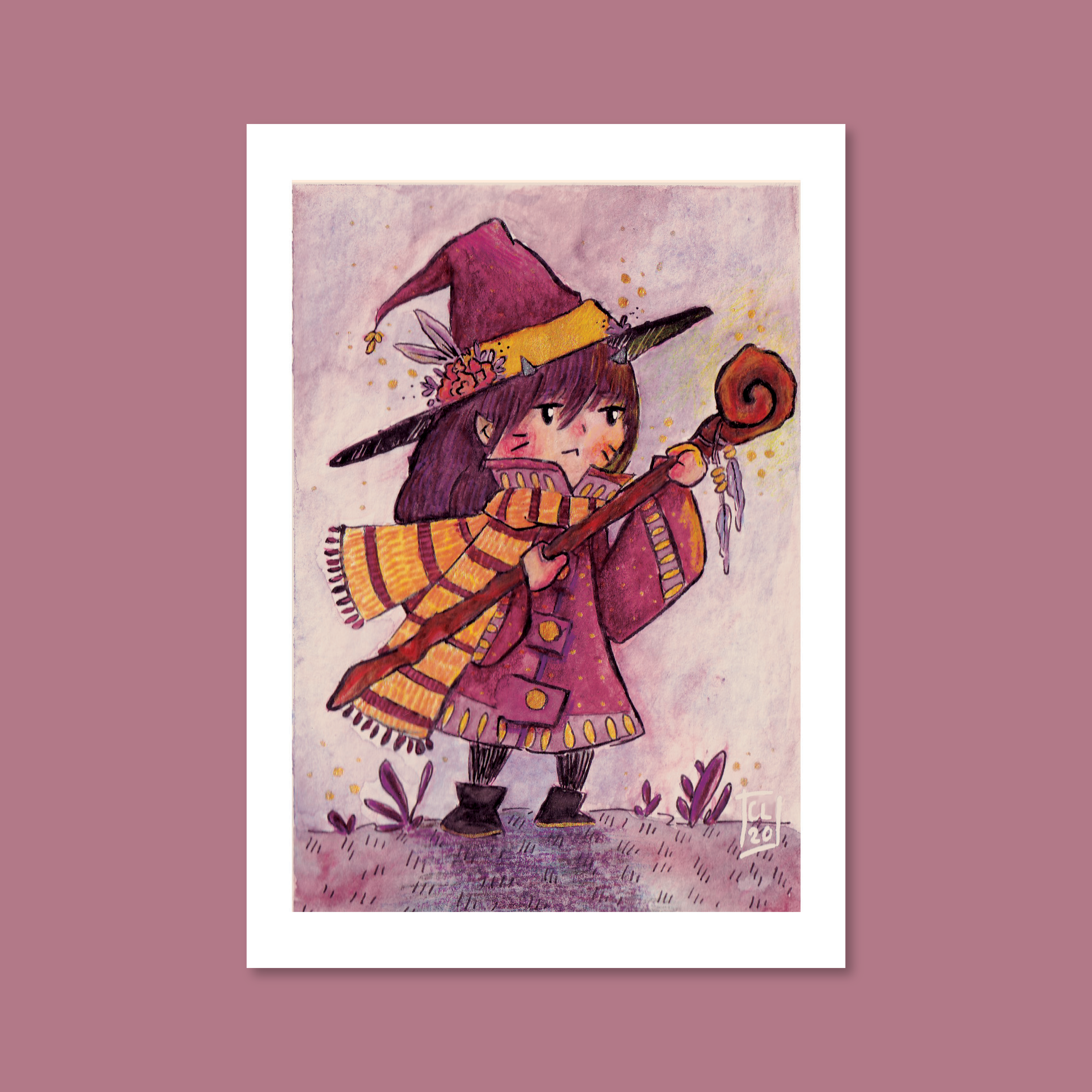 Tabitha the Demon Witch Postcard Print