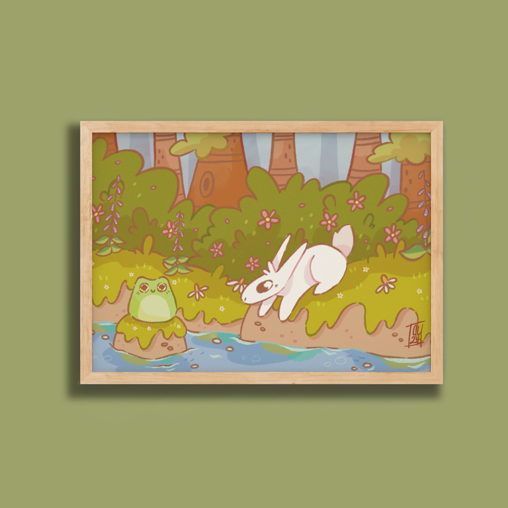 Along the River Bank A5 Print