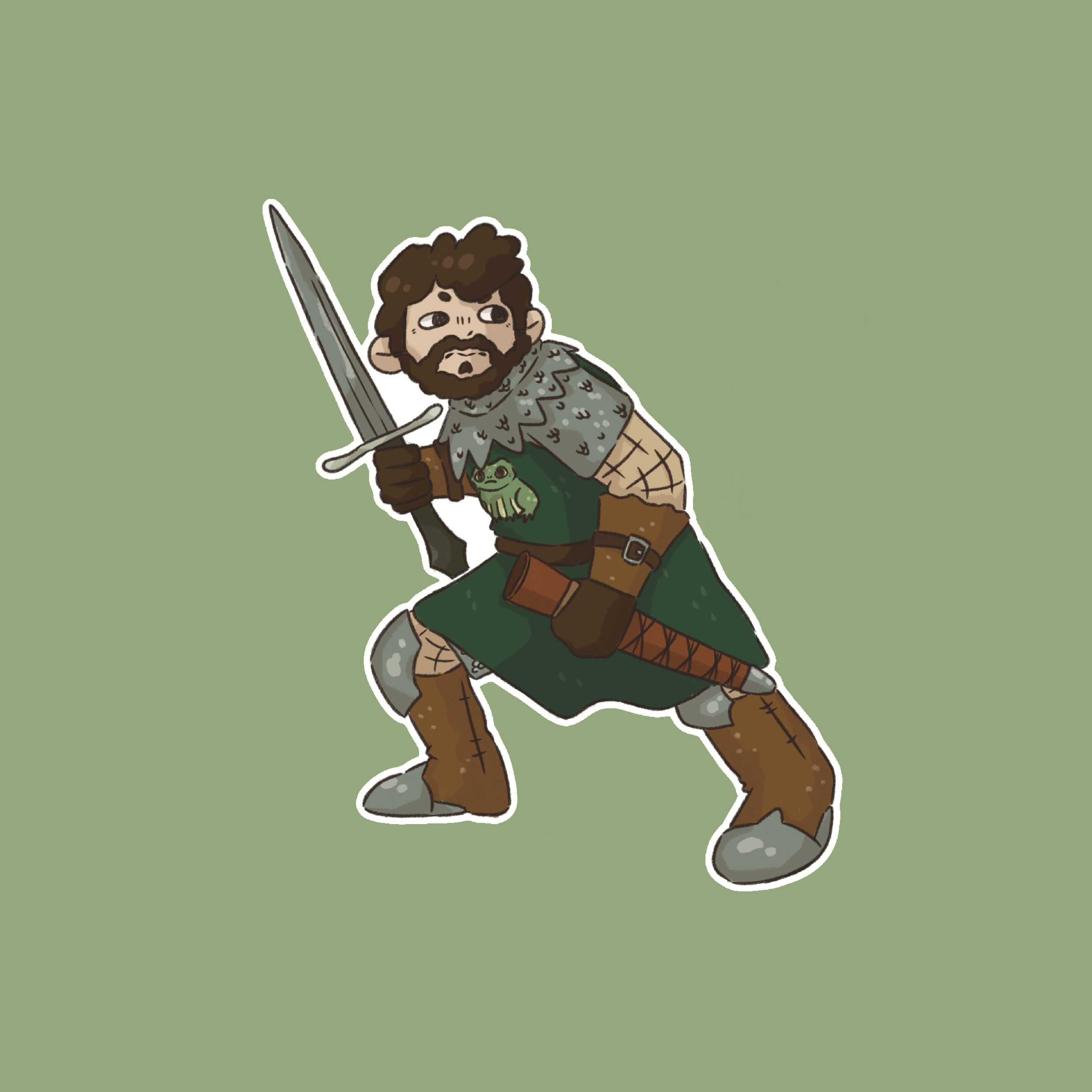 Squire of Frogs Sticker