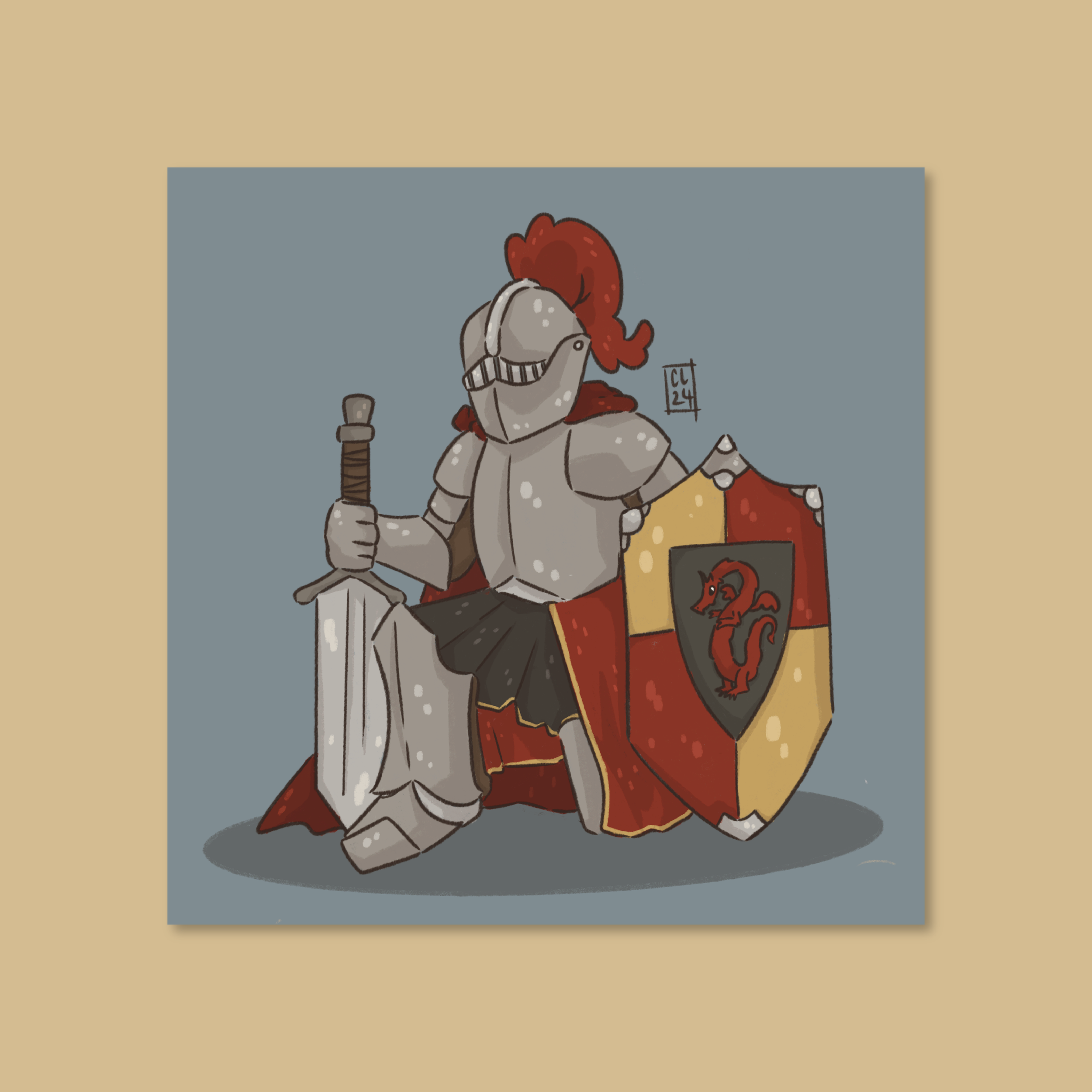 Knight of Armour Mini Print