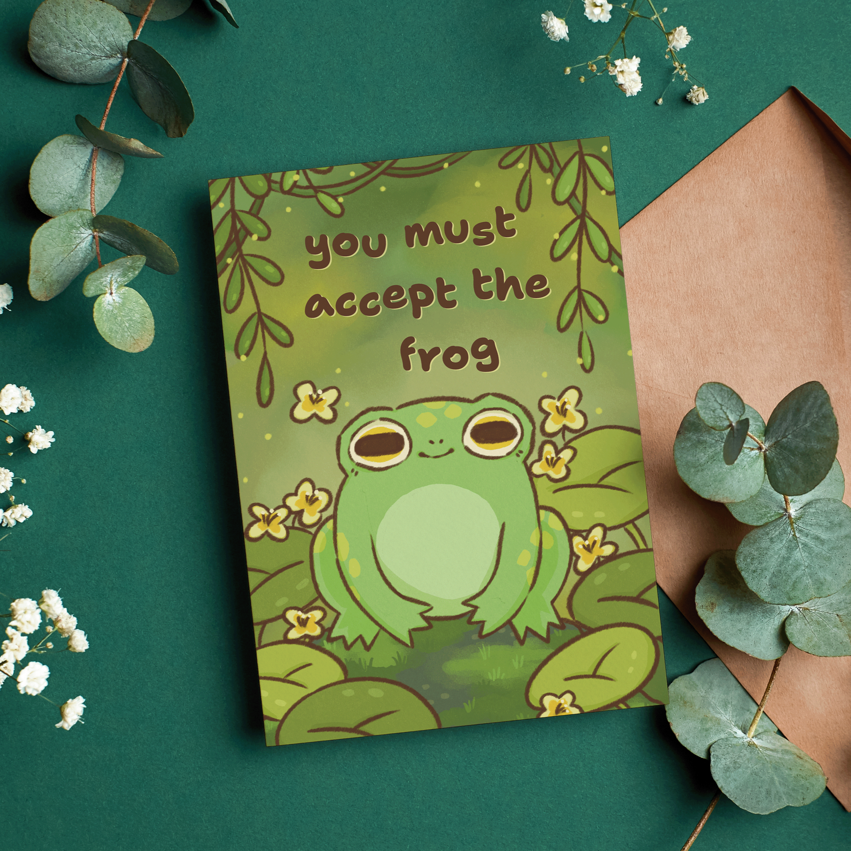 Accept the Frog Greetings Card