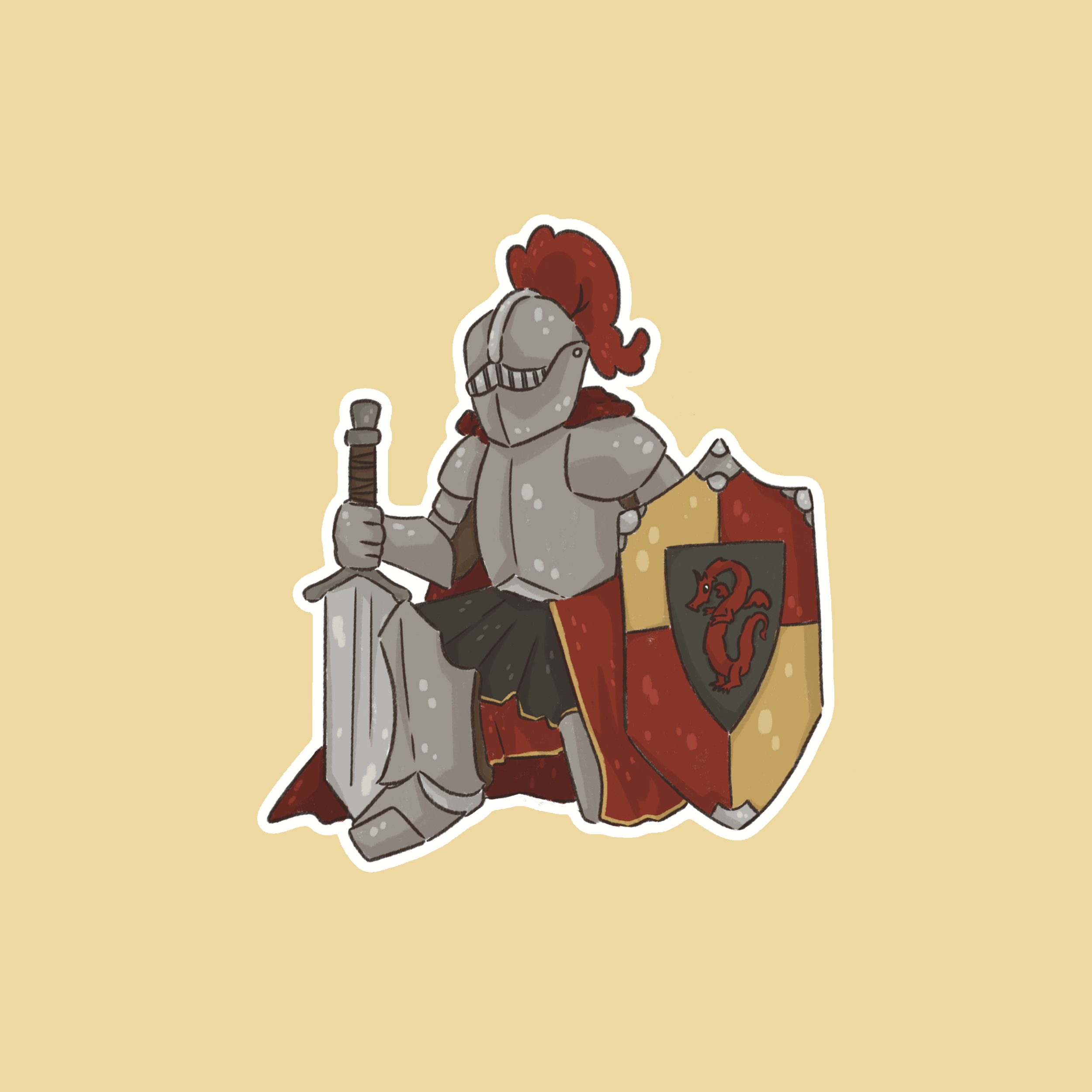 Knight of Armour Sticker