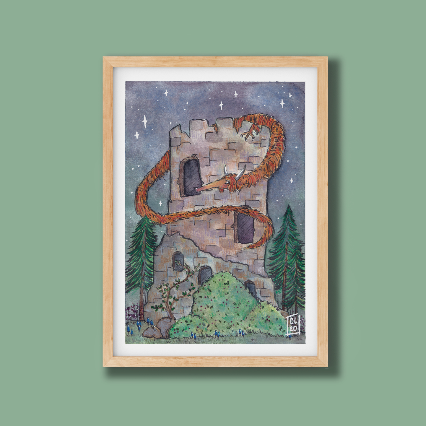 A Dragon of the Highlands A5 Print