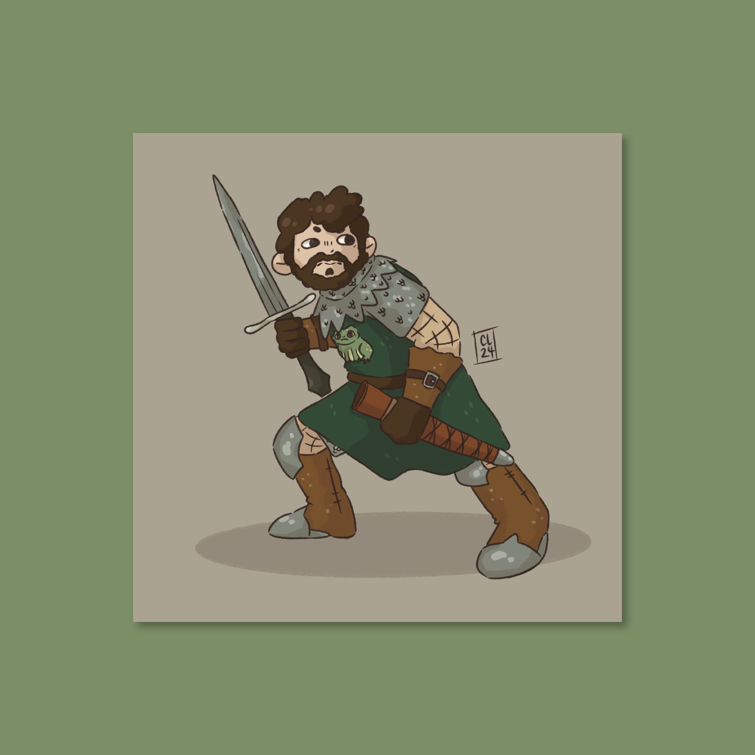 Squire of Frogs Mini Print