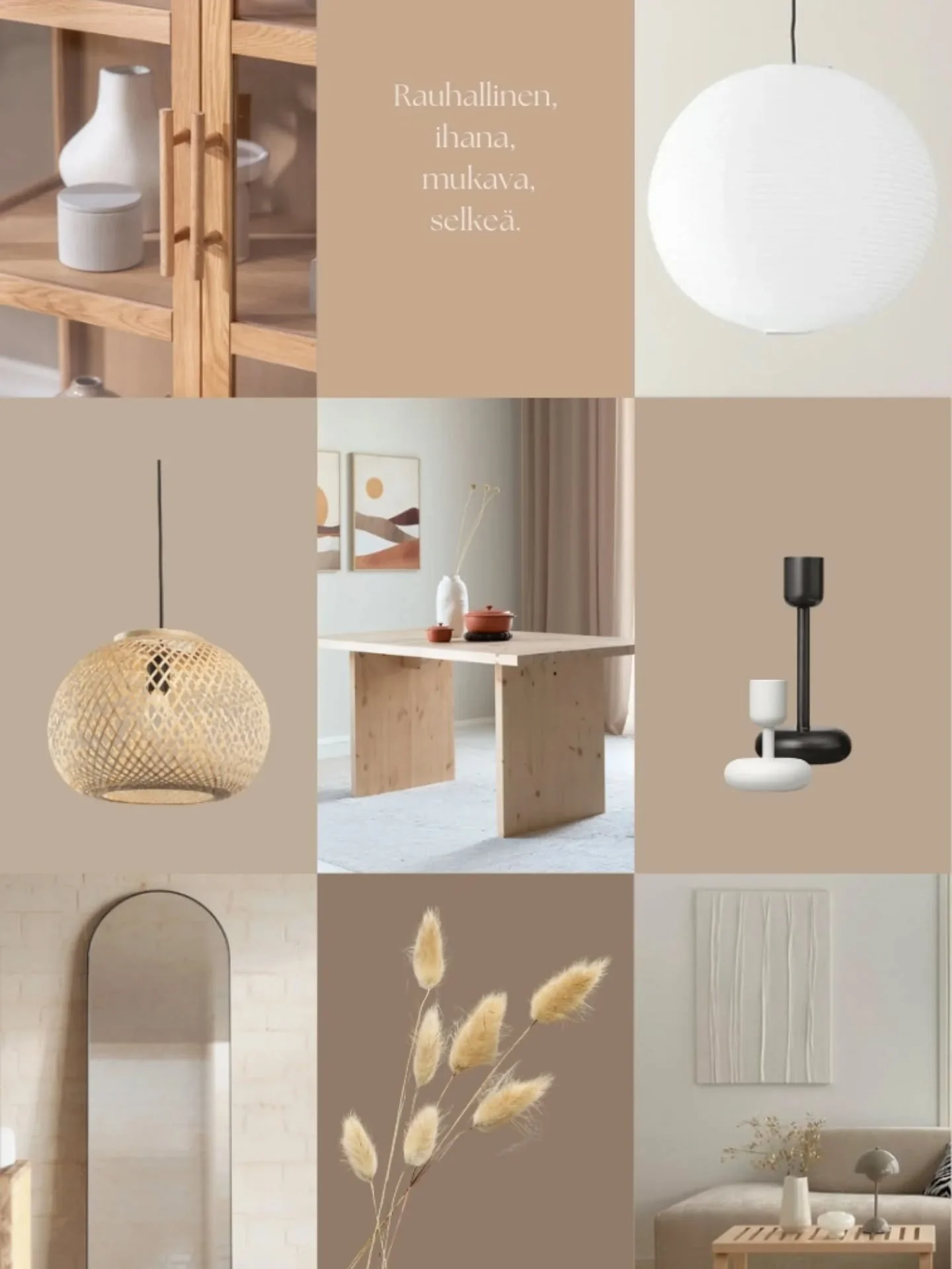 Rauhallisen kodin moodboard 🤎

Suunnittelen t&auml;&auml;ll&auml; pariskunnan kerrostalokaksion sisustusta 🤗 Osa moodboardin tuotteista l&ouml;ytyy heilt&auml; jo etuk&auml;teen, mutta sisustuksen punainen lanka on ollut hukassa.

K&auml;yt&auml;n 