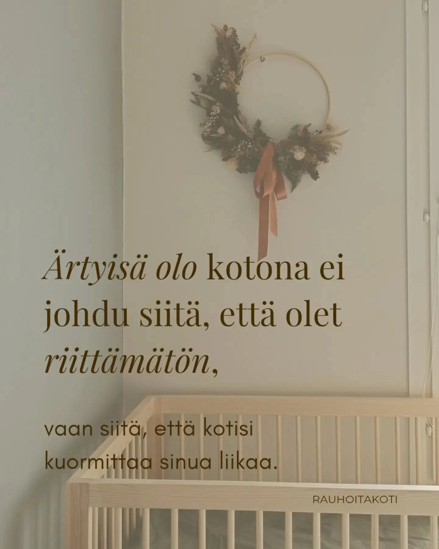 Kiljuva pyykkikone, lasten &auml;&auml;nek&auml;s kinastelu tai kumppanin ep&auml;selv&auml;t huudot toiselta puolen taloa voivat todella pilata hyv&auml;nkin hetken.

Melu on eritt&auml;in yleinen eripuran ja turhautumisen aiheuttaja kotona. Kuitenk