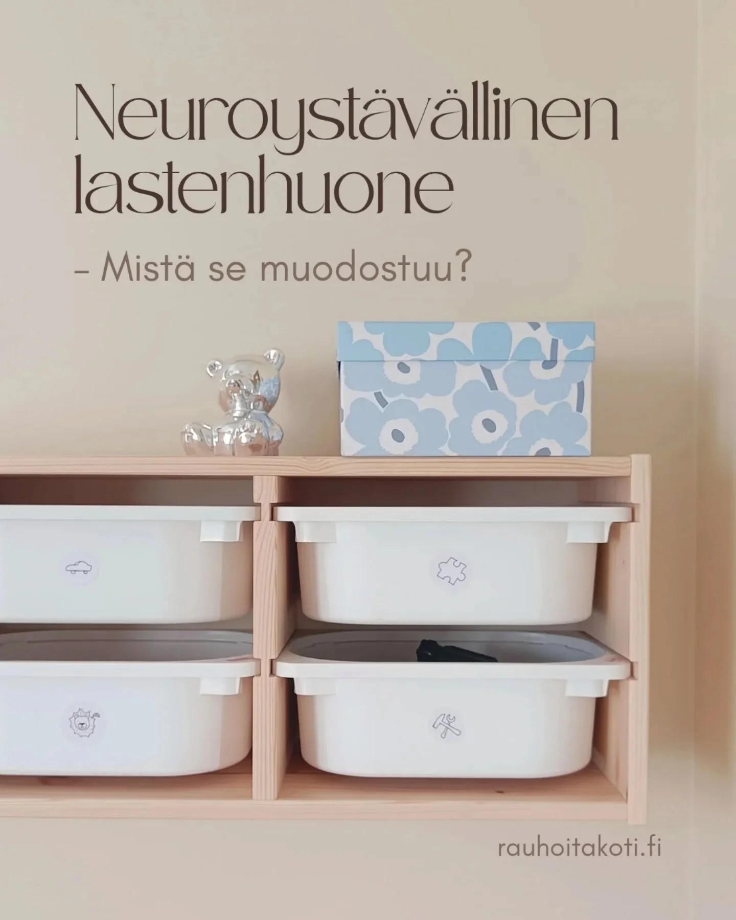 Tein kaikkia vanhempia ja neuroyst&auml;v&auml;llisest&auml; sisustamisesta kiinnostuneita varten maksuttoman ty&ouml;kirjan, Neuroyst&auml;v&auml;llisen lastenhuoneen tarkistuslistan. P&auml;&auml;set tilaamaan sen itsellesi s&auml;hk&ouml;postiin p