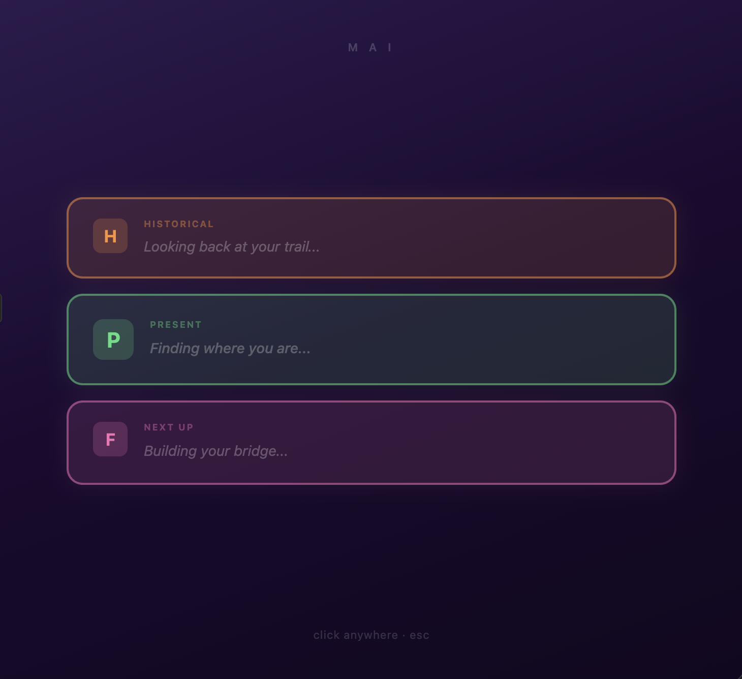 Screenshot example of Mai working