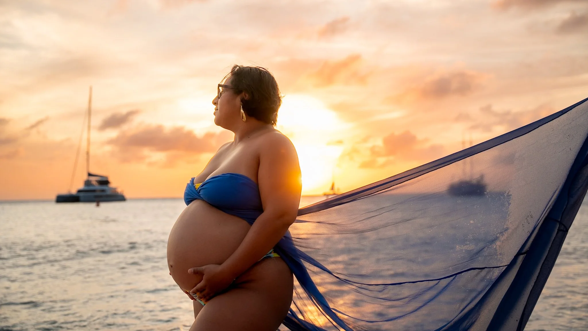 Maternity Aruba photographer sunset