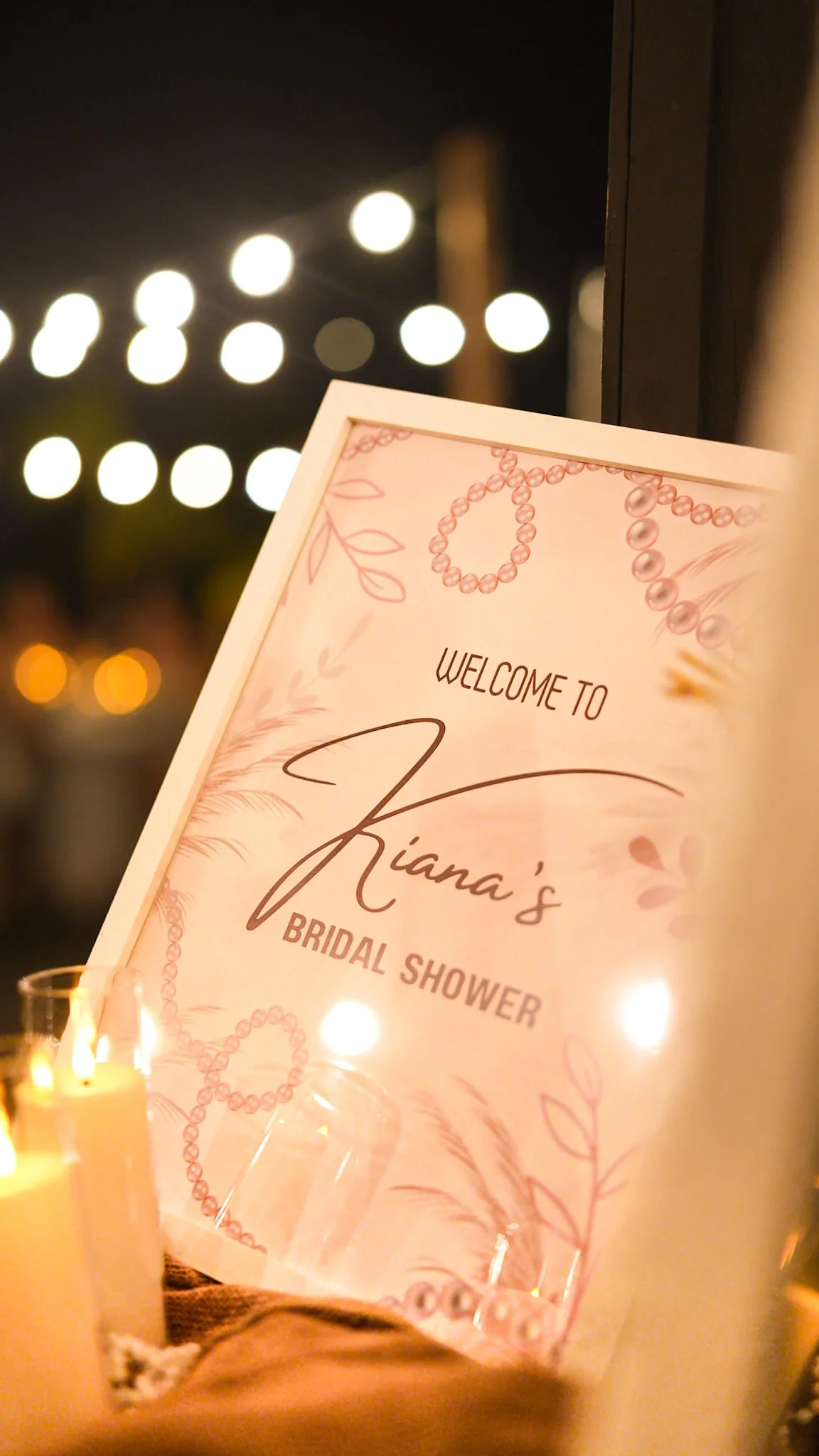 welcome sign bridal shower Aruba event photography