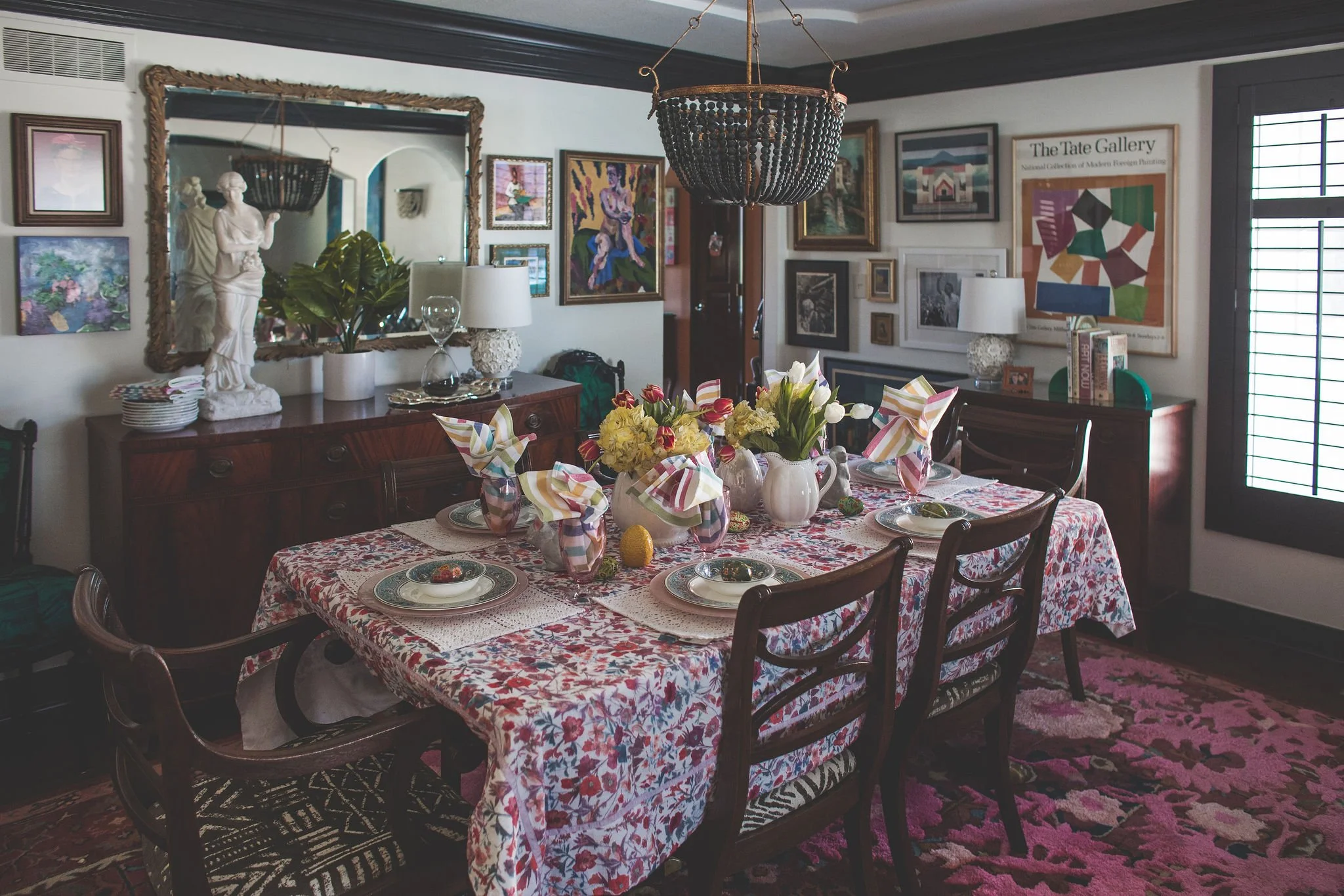 A Collected Easter Table: Vintage Finds, Spring Flowers, &amp; a Little Folklore 