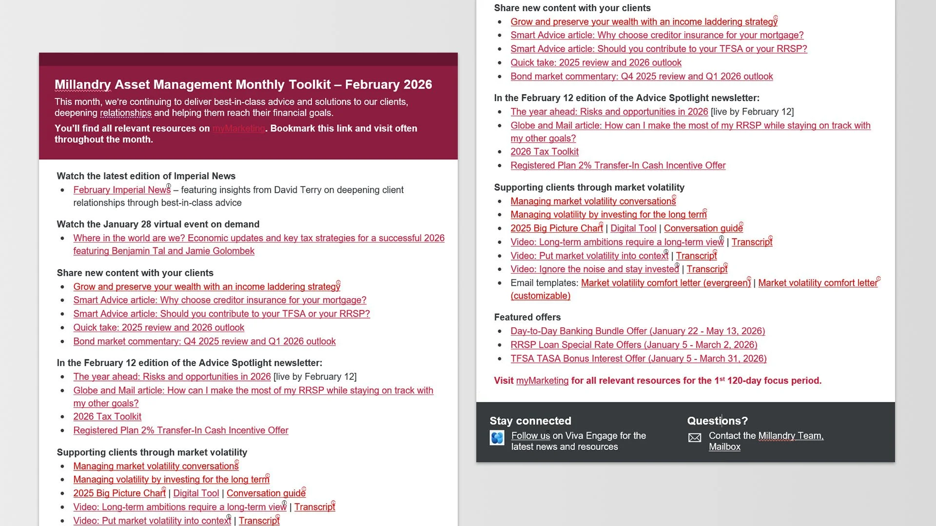 Original email newsletter template with cluttered content blocks and limited readability.