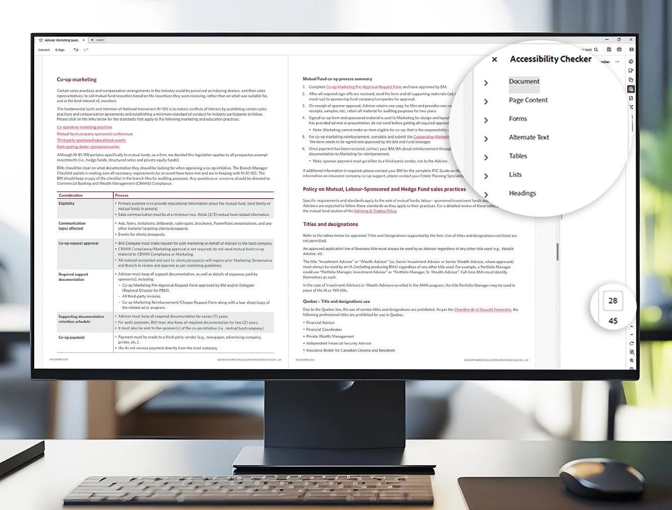 Accessible Policy Guidelines Document: 45-page accessible PDF document designed with structured layouts, compliance standards, and user-friendly navigation.