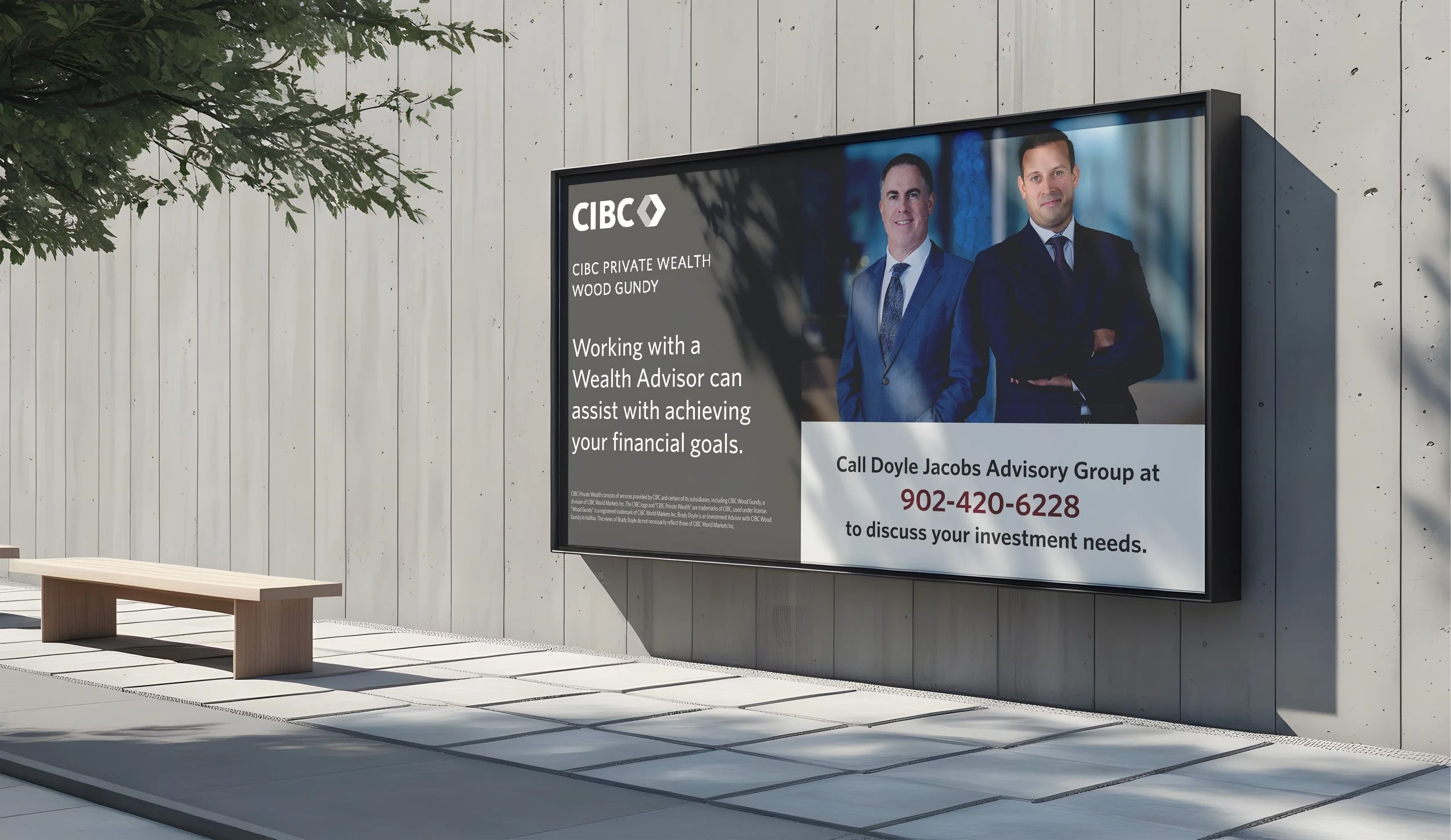 Advisory Team Billboard: Large-scale campaign design created to strengthen local brand visibility and promote advisory team recognition.