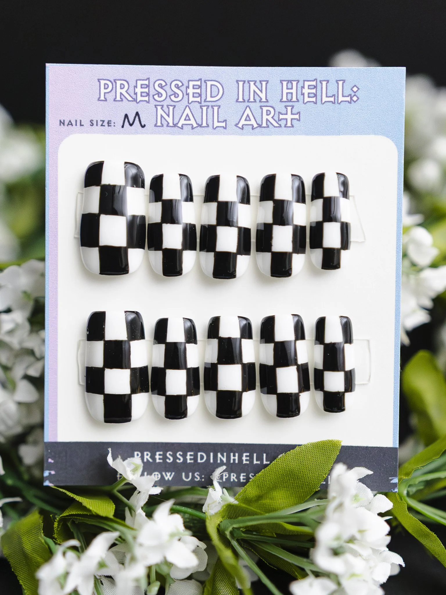 "Get Warped" Checkered Press-Ons