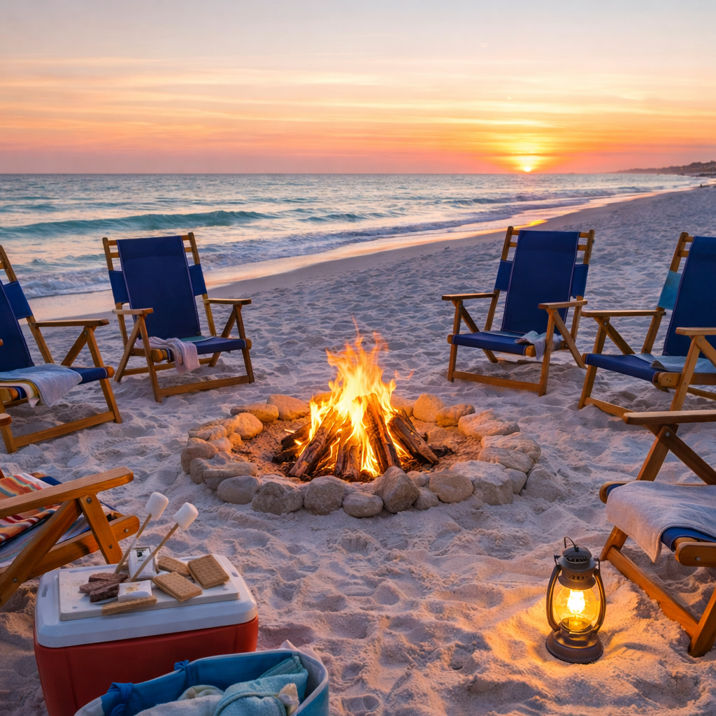 Beach Bonfire setup!
