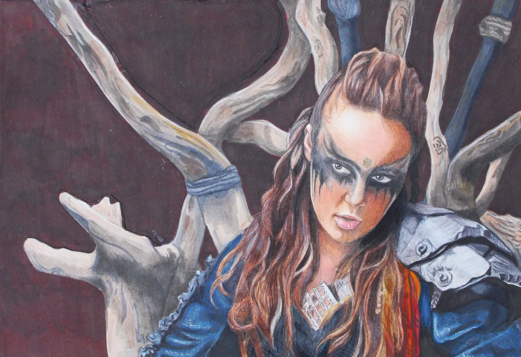 Colored Pencil and Marker