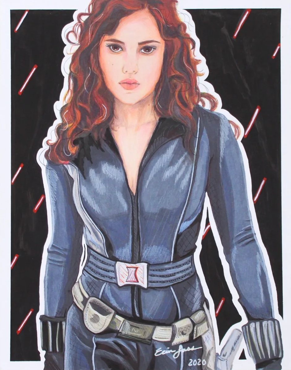 Colored Pencil and Marker