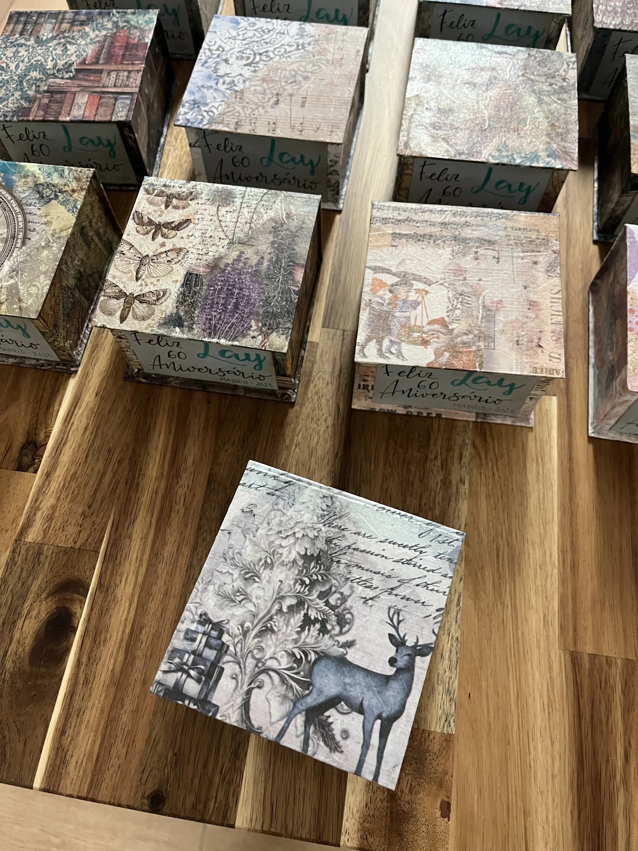 60 cumpleaños · Cajas recordatorio