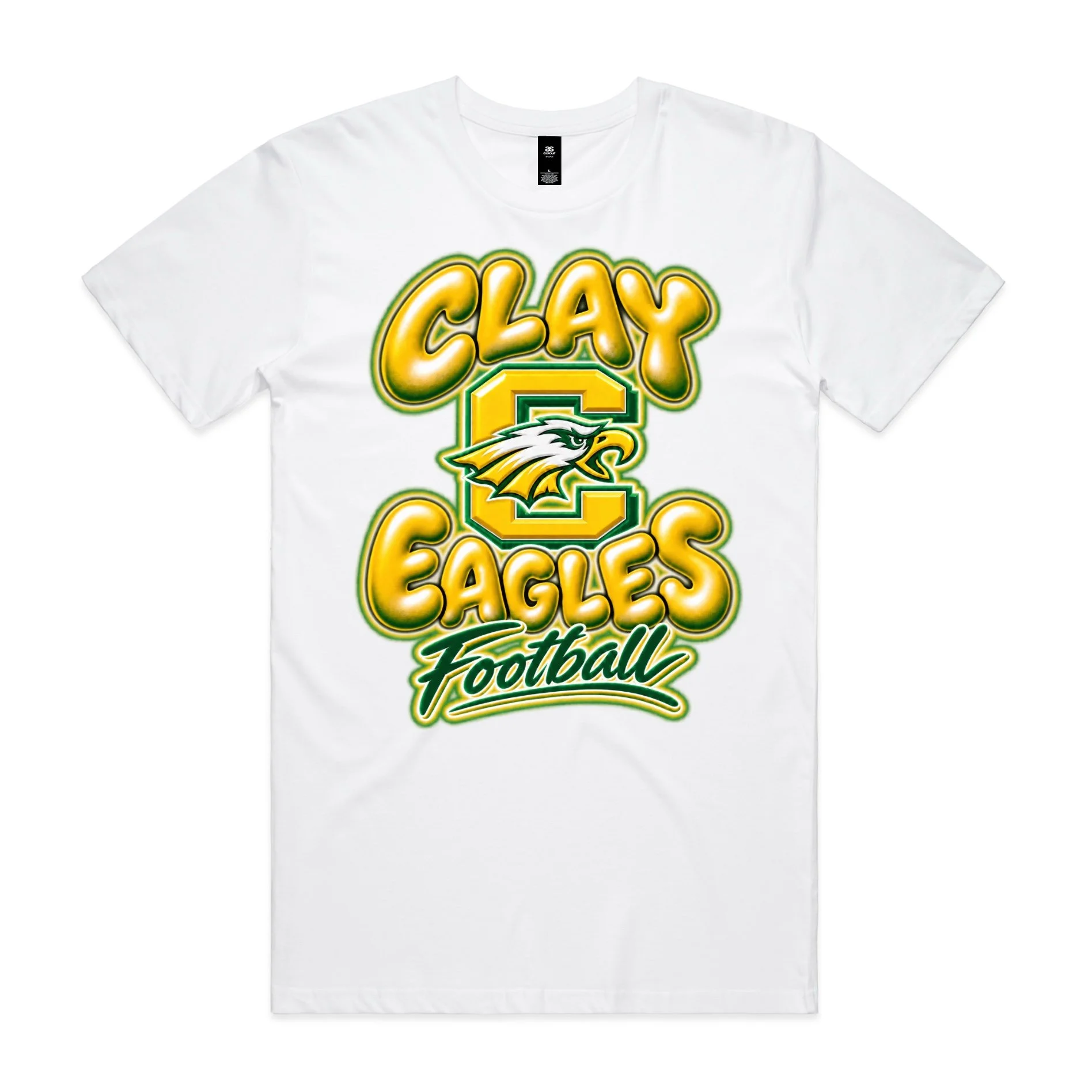 Clay Eagles Football Airbrush T-Shirt