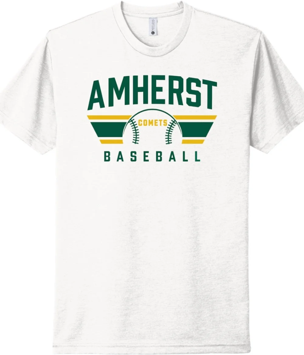 Amherst Comets Baseball T-shirt - Soft Cotton Poly Blend