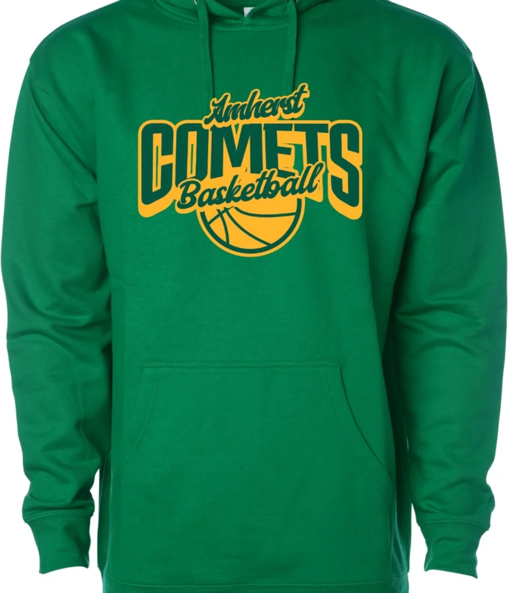 Amherst Comets Basketball Comfy Hoodie