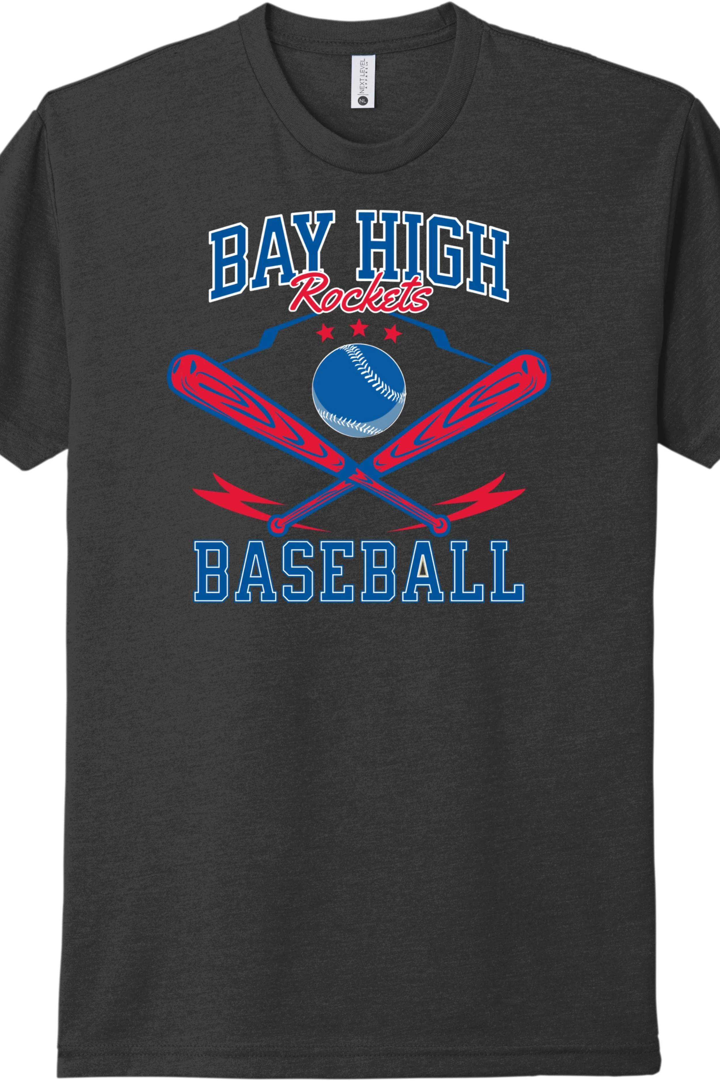 Bay High Rockets Baseball Tee