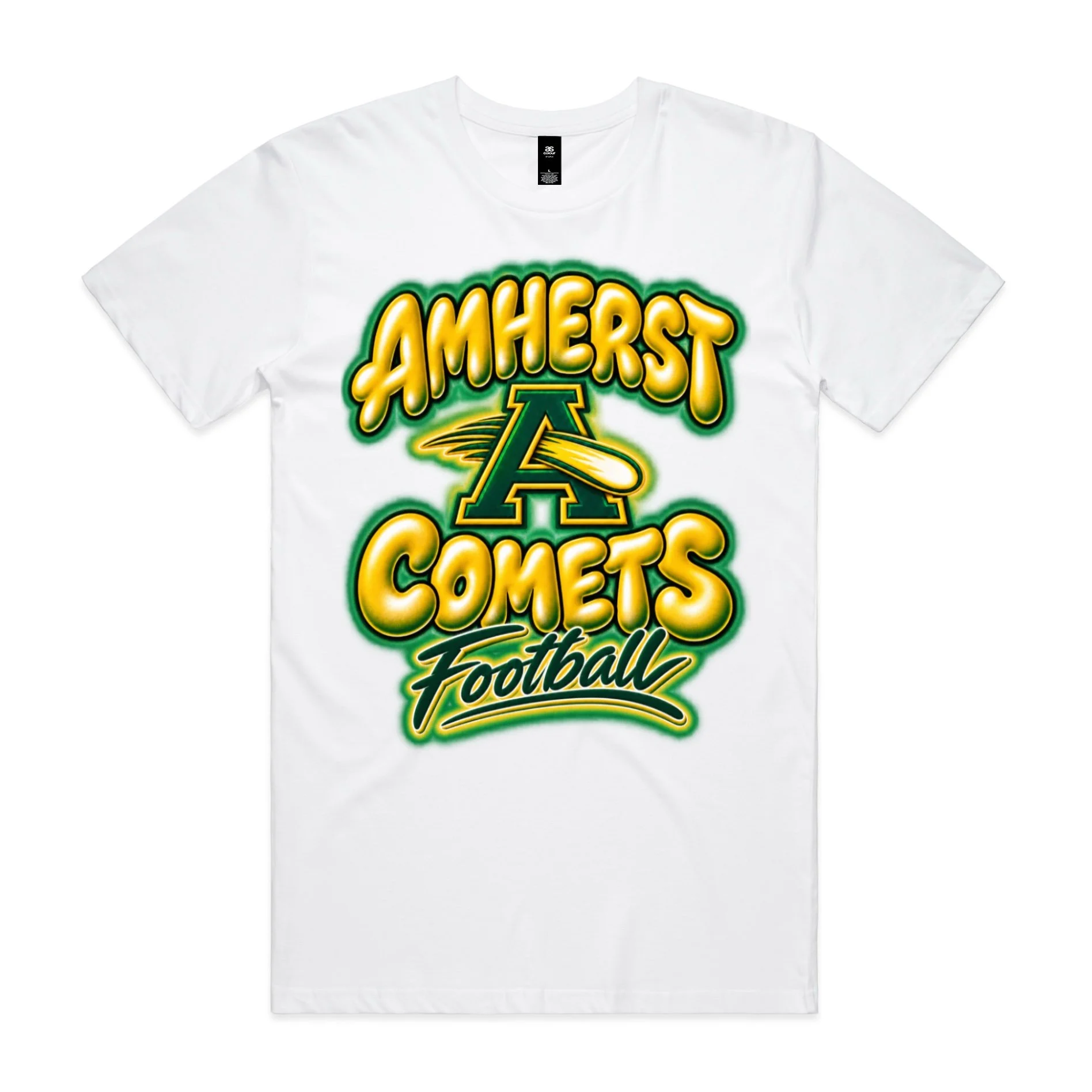 Amherst Comets Football Airbrushed Style T-Shirt