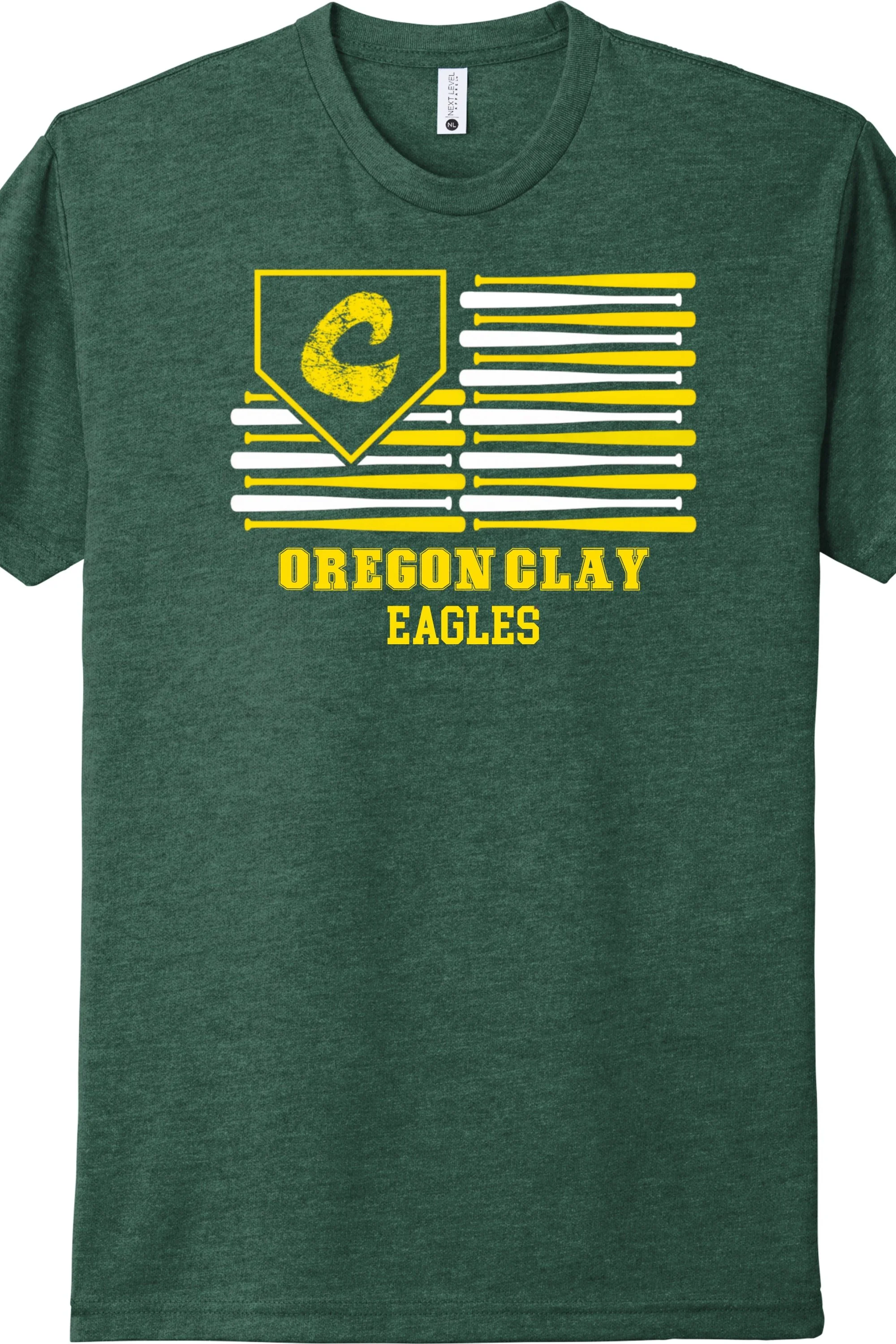 Clay Eagles Baseball Flag T-Shirt