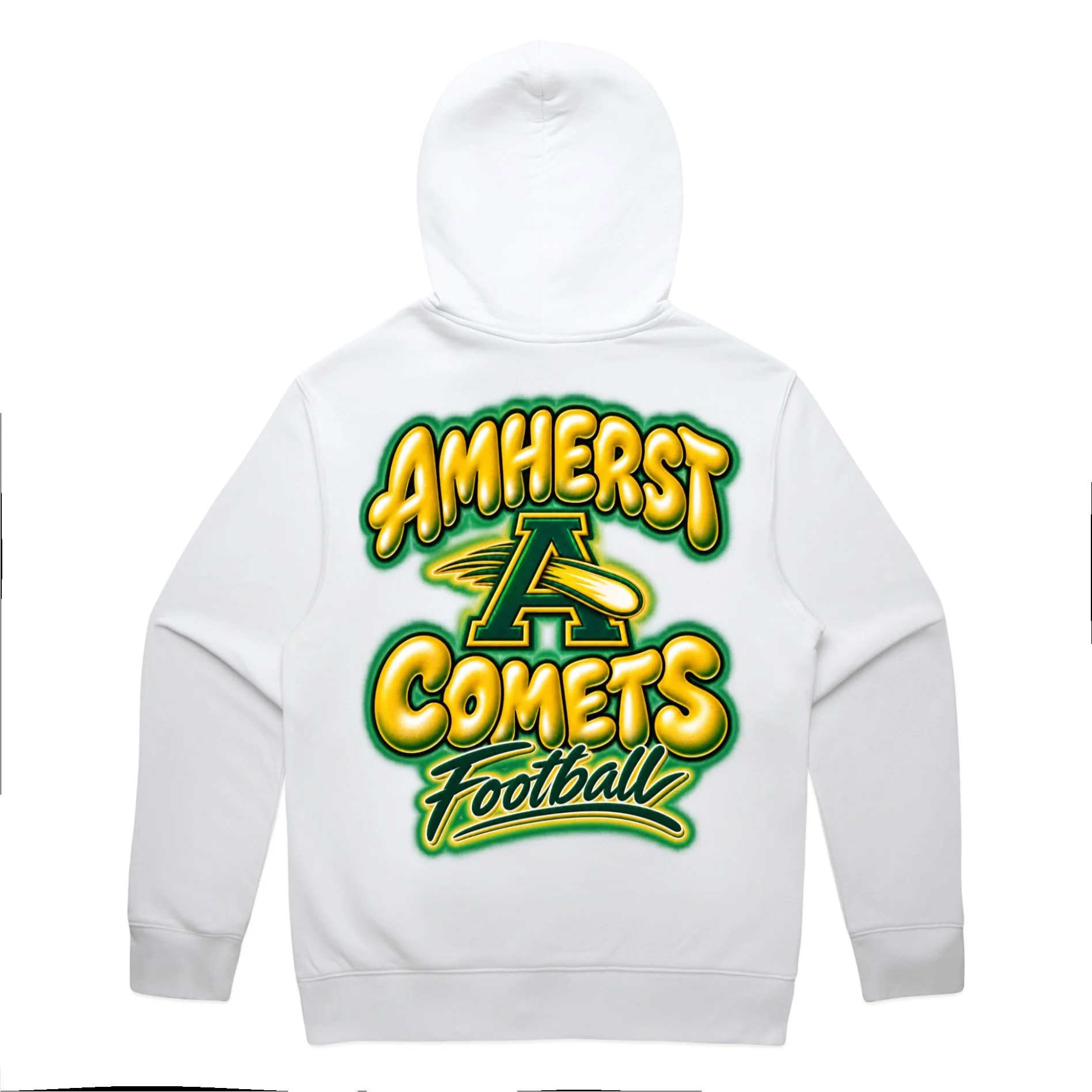Amherst Comets Football Airbrushed Inspired Hoodie