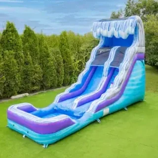 16 Ft Ocean Wave Waterslide w/ attached pool