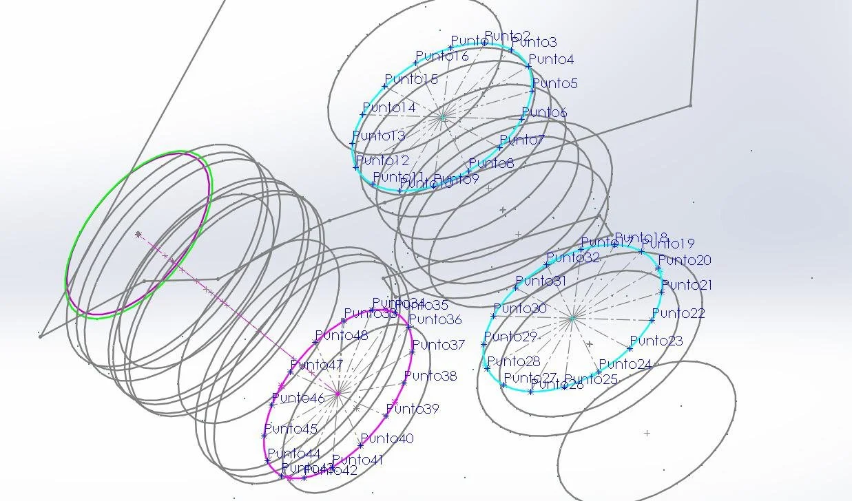 Dibujo de equipo hidroeléctrico georeferenciado con nube de puntos topográficos