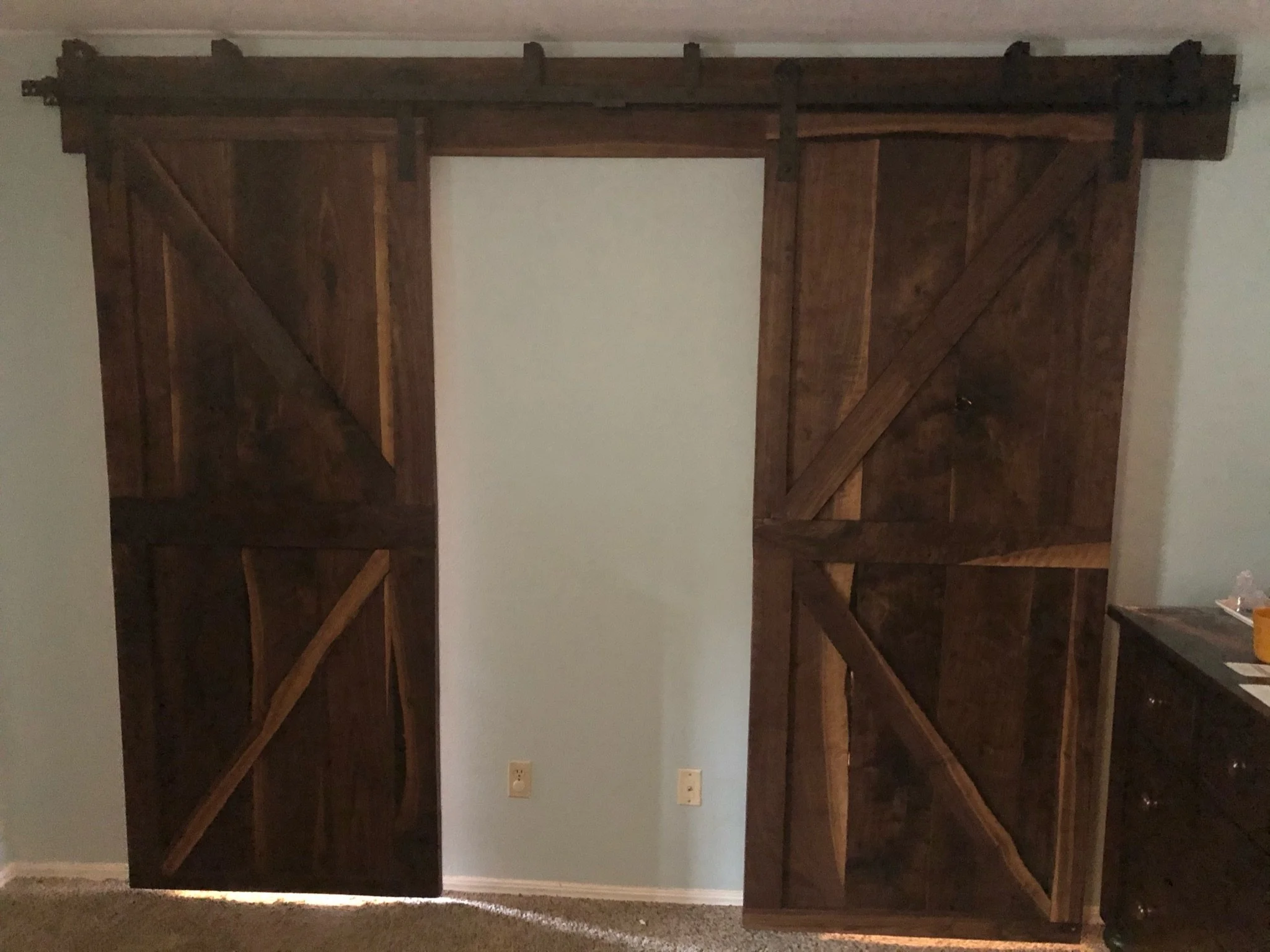 Rustic Black Walnut Barn Doors