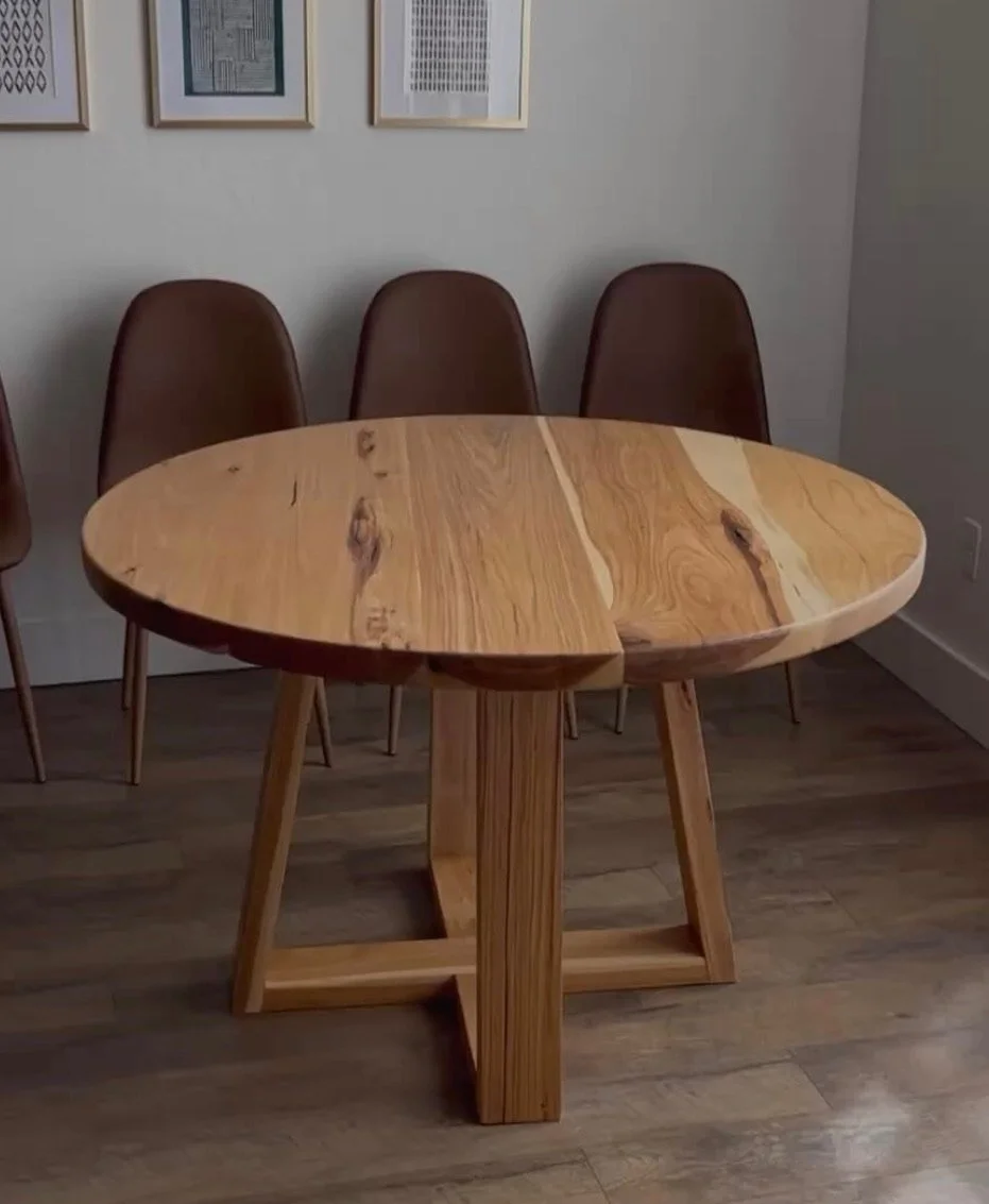 48" Round Hickory Kitchen Table