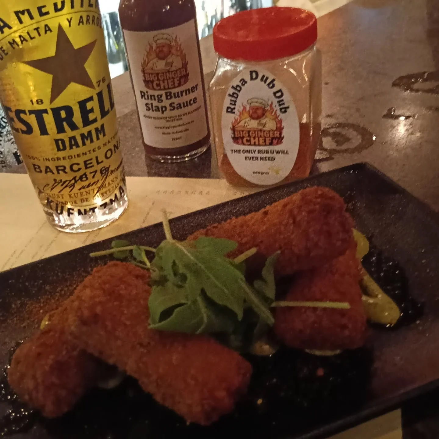 Collab with Duende Tapas. Corn Croquettes seasoned with the Rubba-Dub-Dub and finished with the Slap Sauce. Recipe on interwebs soon.