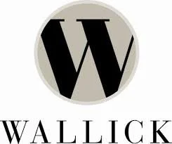 Wallick logo with a large black W inside a gray circle