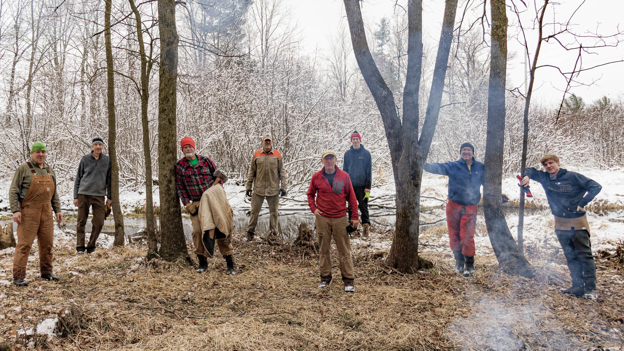 Photo of volunteers for a local nonprofit conservation community organization at an outdoor work day volunteer event
