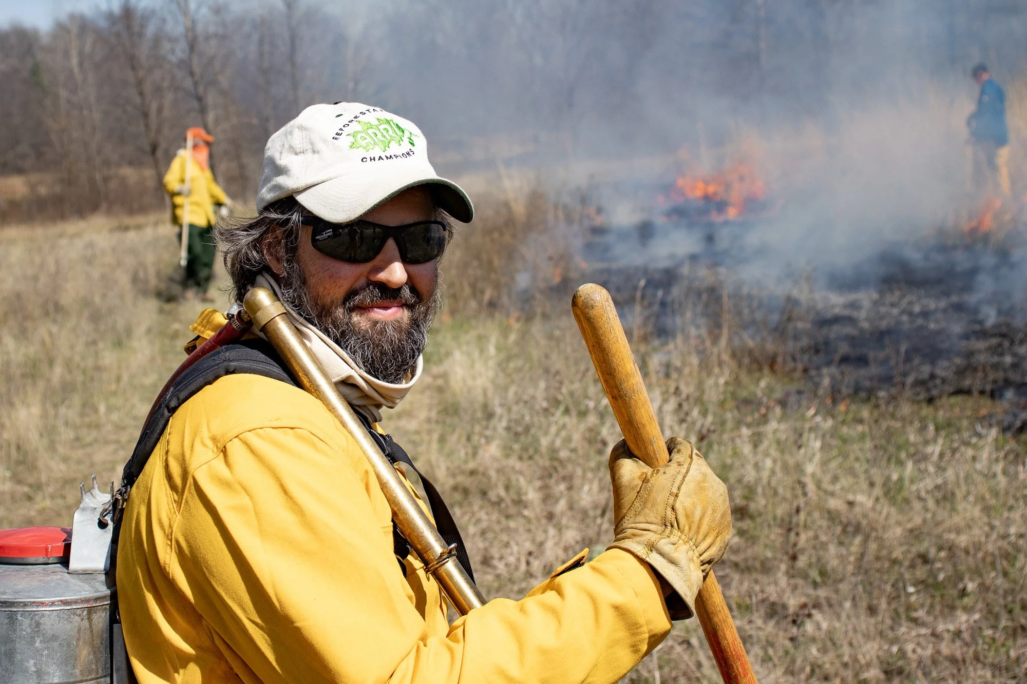 Photo of a volunteer for a local nonprofit conservation community organization on an outdoor volunteer event