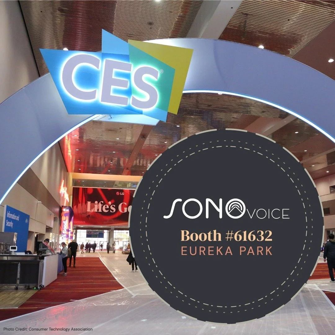 SonoVoice is excited to attend @CES this January 9-12! 

We&rsquo;re honored to be invited to #CES2024 as guests of the NC State Startup Pavilion 🐺 and the NC State Office of Research Commercialization. Looking forward to meeting everyone, sharing o