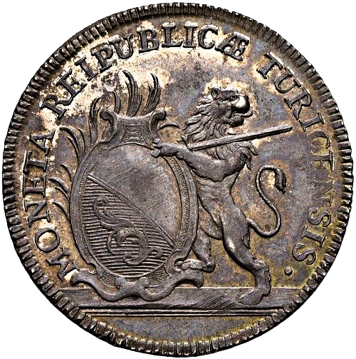 Sveits. Konføderasjon. Zürich. AR ½ Konventionstaler 1776