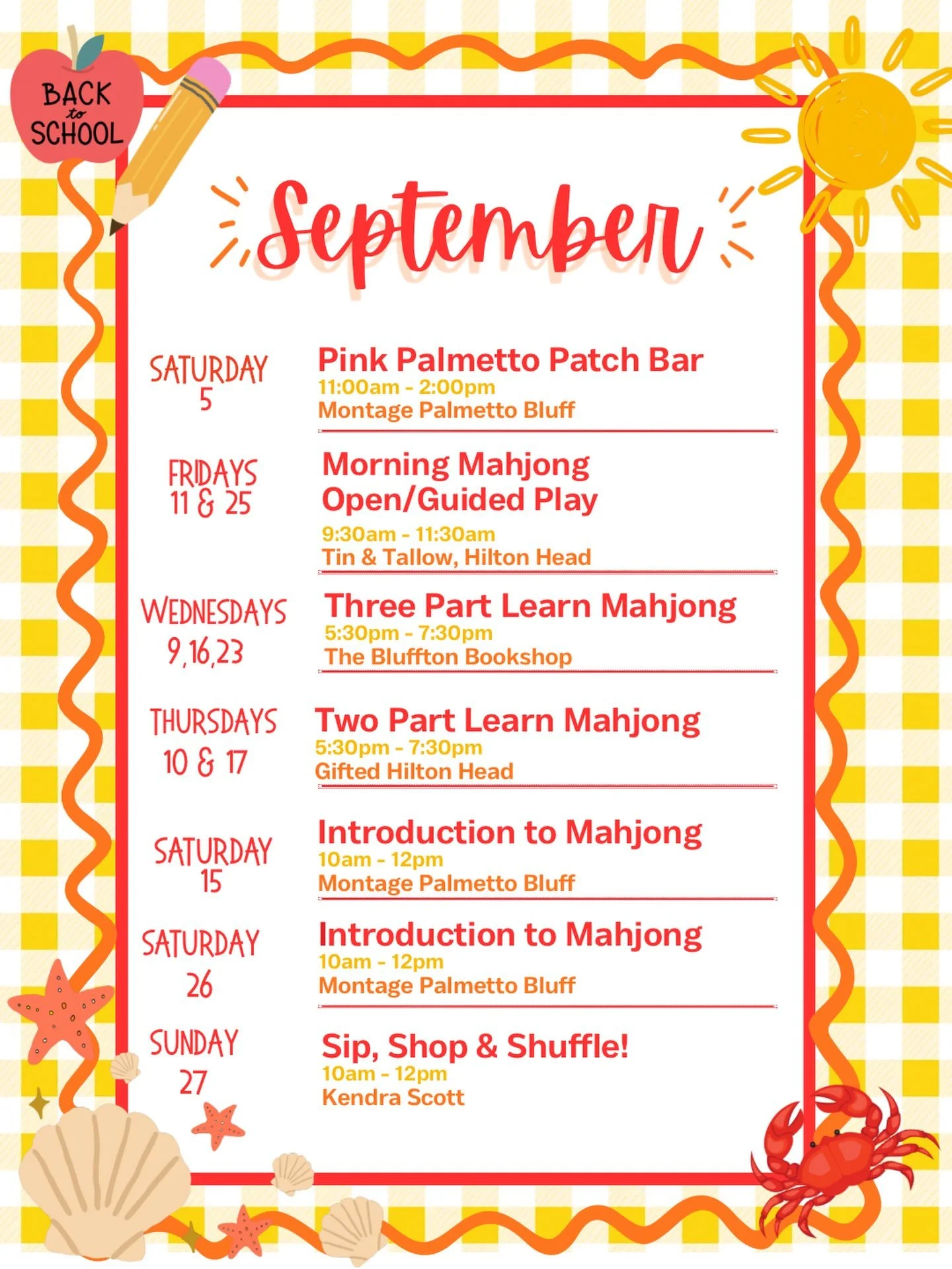 SEPTEMBER 🍎🀄️🍁

Hello, September. Hello, Mahjong.

Fall brings new places to play, and a little more time to finally learn the game. 

Whether you&rsquo;re starting from scratch or ready to sharpen your skills, September is calling for tiles, frie