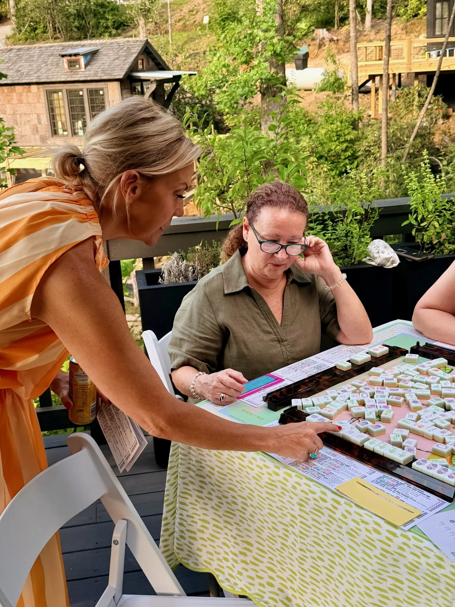 Jennifer Kenwell teaching Mahjong in Cashiers, NC