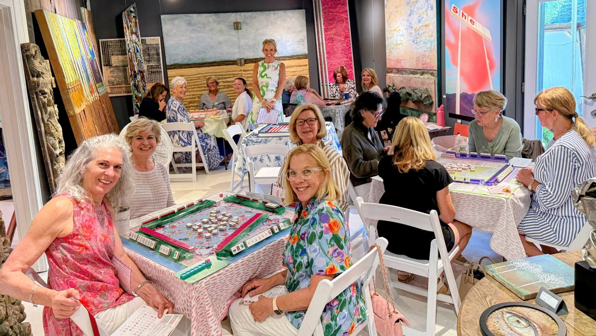 Pink Palmetto Mahjong class in Cashiers, NC