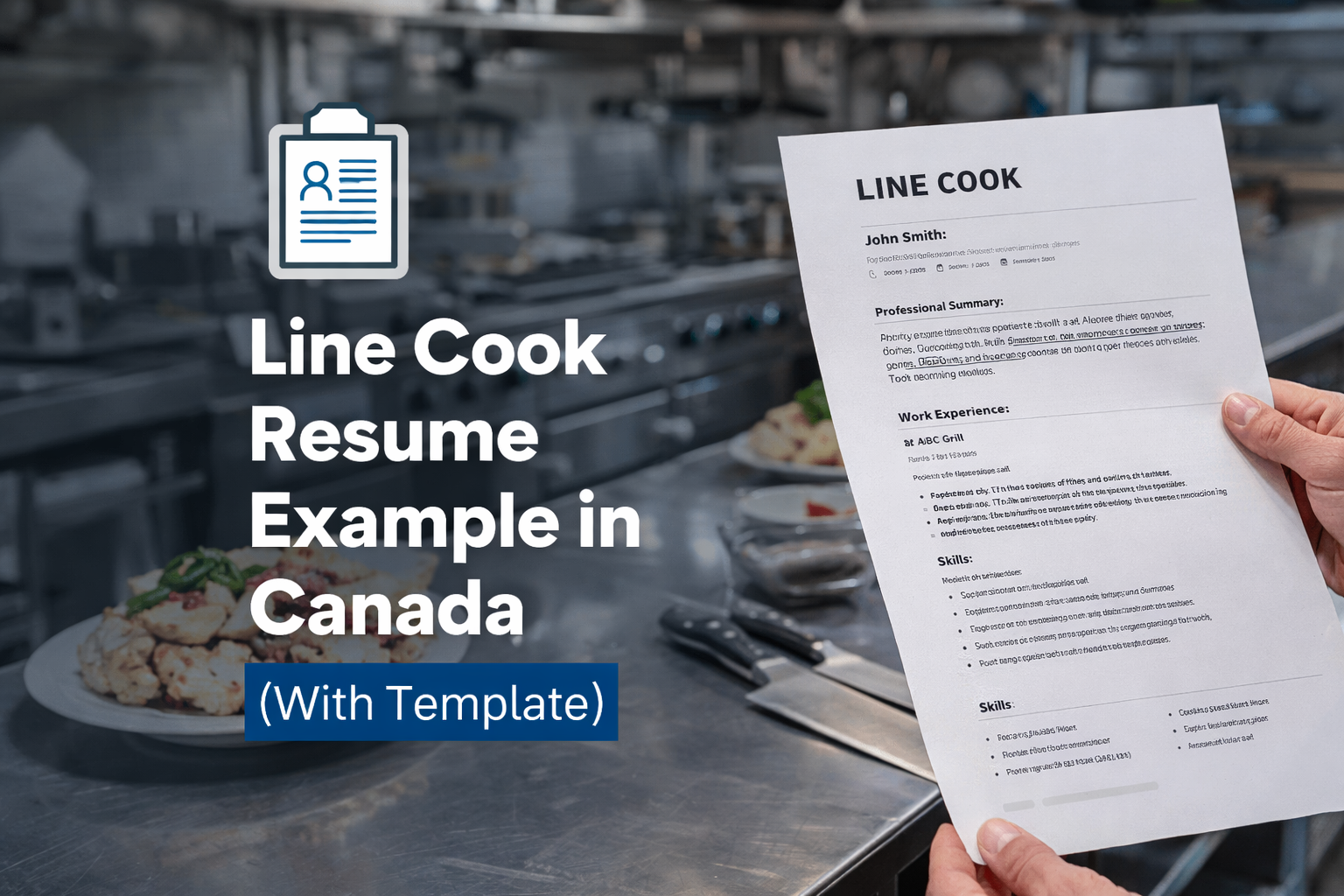 Line Cook Resume Example in Canada (With Template)